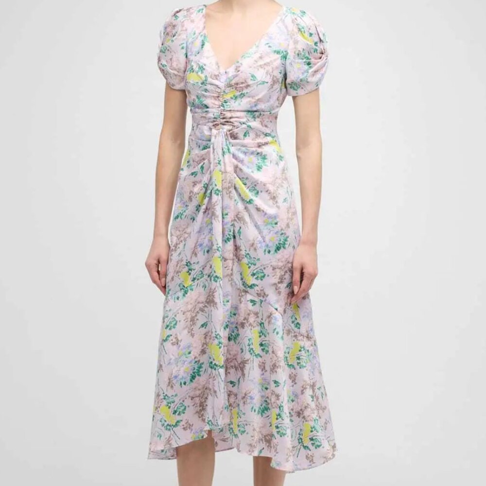 Cinq a Sept Floral Walker Midi Dress - 00